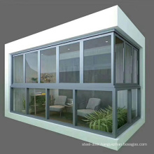 Modern balcony glass house verandas glass  aluminum window